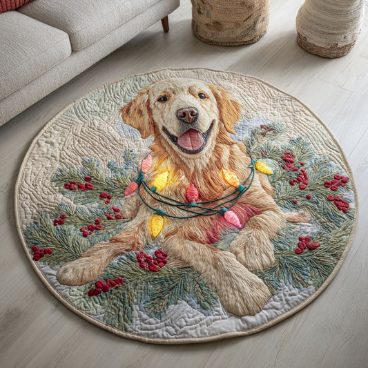 Merry Paws Quilted Round Mat NCU0TD369