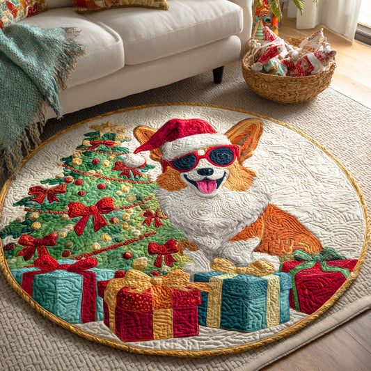 Merry Paws Quilted Round Mat NCU0TD844