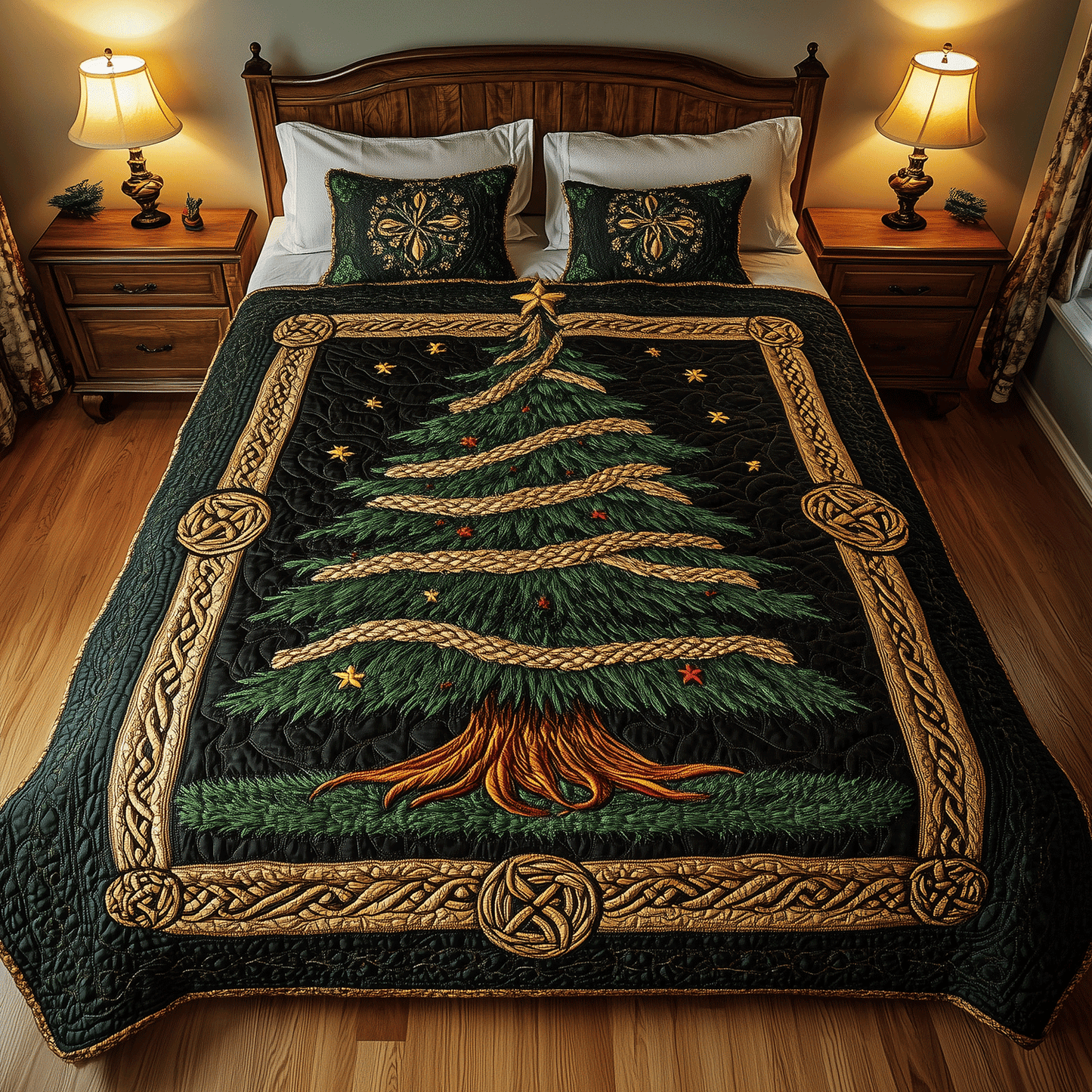 Merry Pine 3-Piece Quilted Bedding Set NCU0TH2147