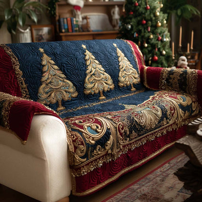 Merry Pine Scene Quilted Sofa Cover NCU0NT11298