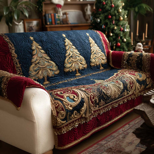 Merry Pine Scene Quilted Sofa Cover NCU0NT11298
