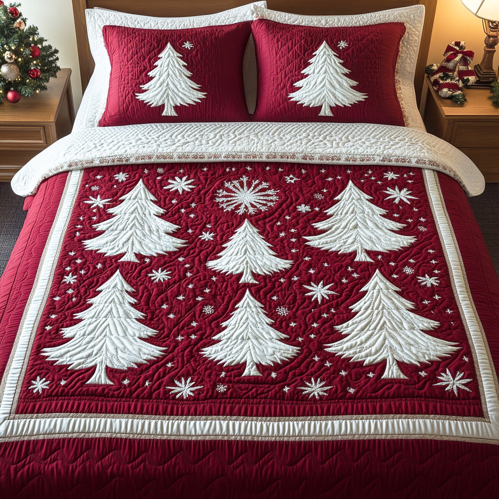 Merry Pines 3-Piece Quilted Bedding Set NCU0TD1976