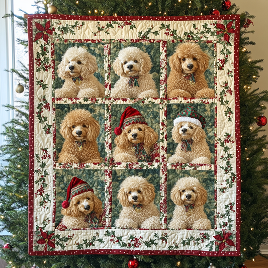 Merry Poodle Magic Quilted Blanket NCU0VL721