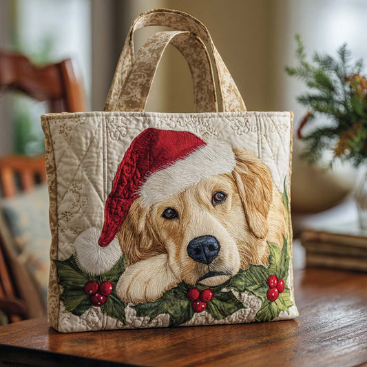 Merry Retriever Quilted Tote Bag NCU0NT9705
