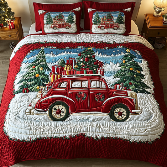 Merry Ride 3-Piece Quilted Bedding Set NCU0VH951