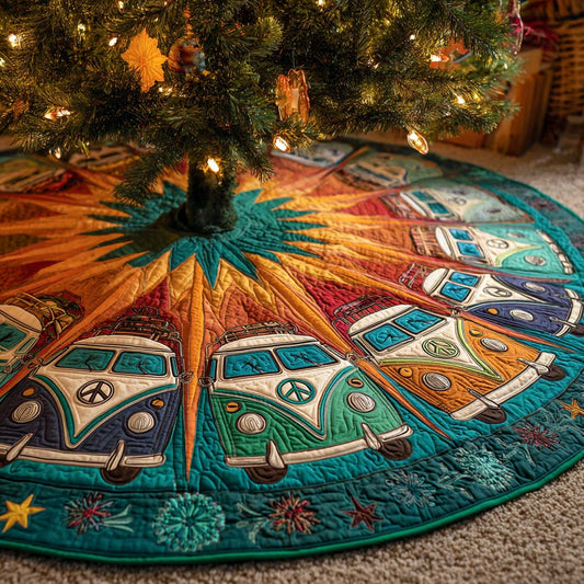 Merry Roadtrip Quilted Tree Skirt NCU0XD1330