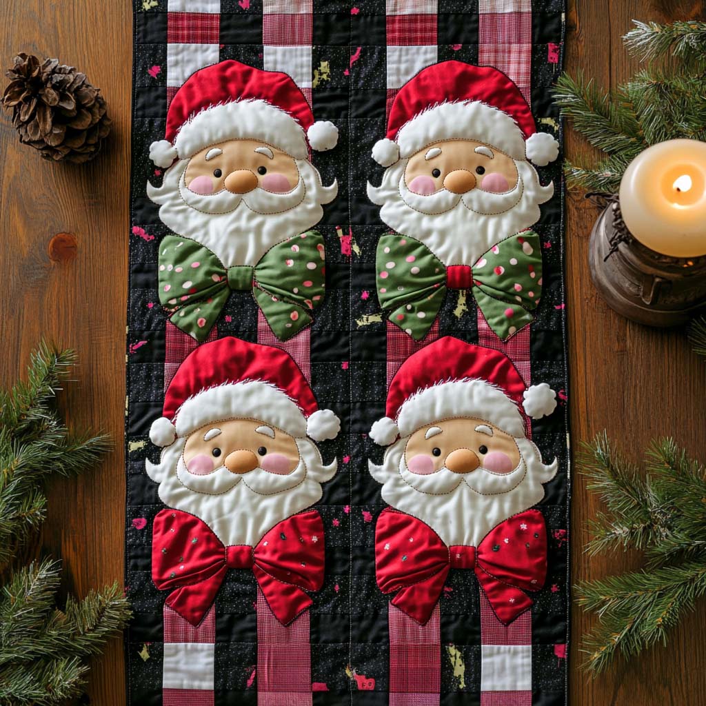 Merry Santa Quilted Table Runner NCU0NT10481