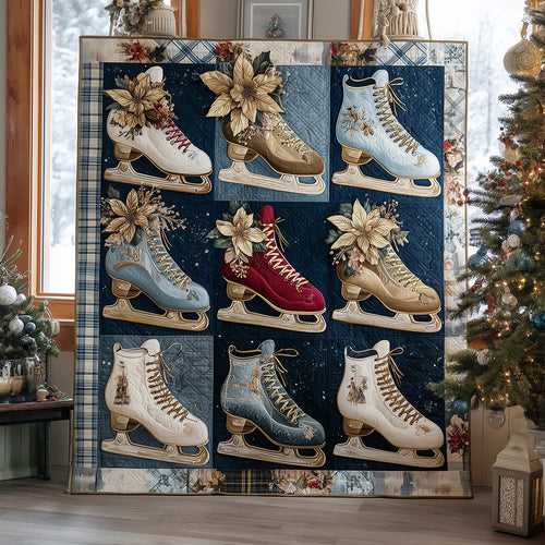 Merry Skating Quilted Blanket NCU0TH3575