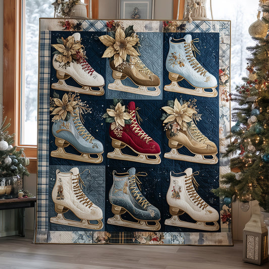 Merry Skating Quilted Blanket NCU0TH3575