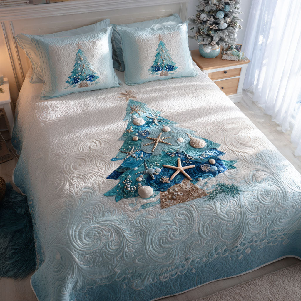 Merry Tides 3-Piece Quilted Bedding Set NCU0PT9759