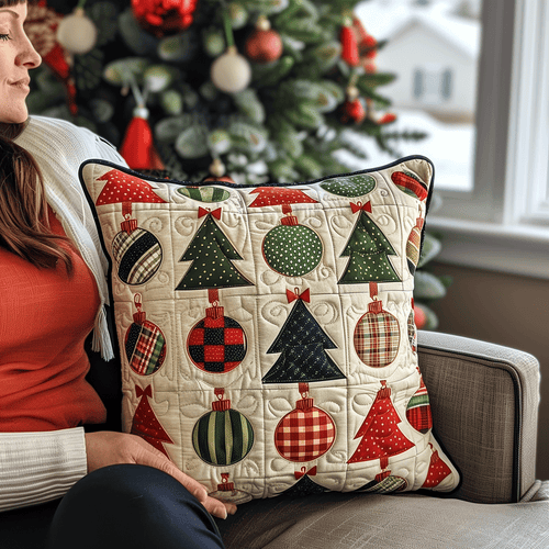 Merry Trees Quilted Pillow Case NCU0TH1139