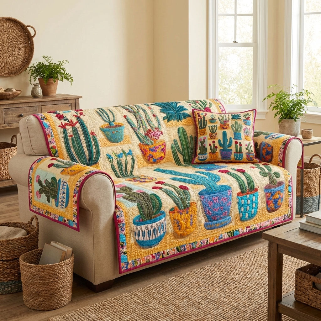 Mesa Bloom Quilted Sofa Cover NCU0DK12239