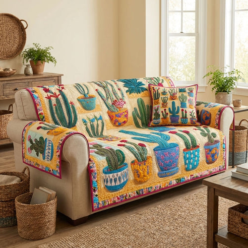 Mesa Bloom Quilted Sofa Cover NCU0DK12239