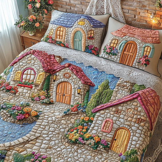 Metropolitan Charm 3-Piece Quilted Bedding Set NCU0DK7933