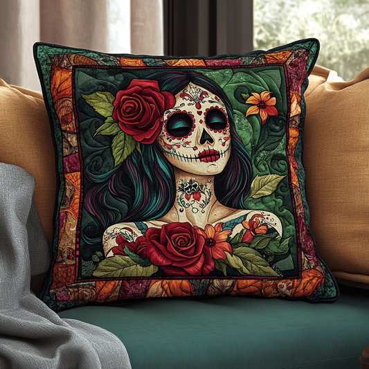 Mexican Heritage Skull Quilted Pillow Case NCU0TL1865