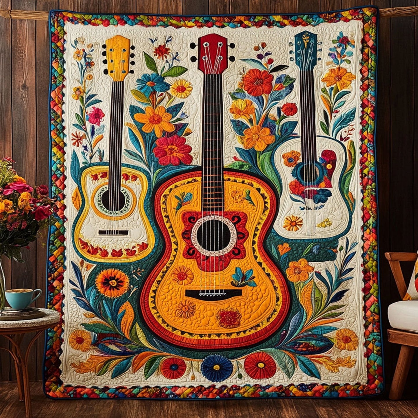 Mexico en Cuerdas Quilted Blanket NCU0PT4422