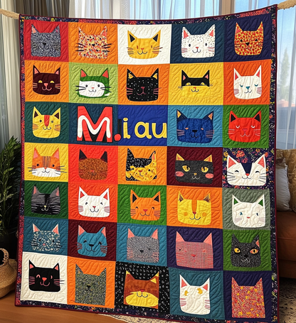 Miau Kingdom Quilted Blanket NCU0DV663