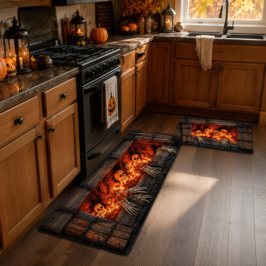 Midnight Cemetery Gate Kitchen Area Rug NCU0PT11885