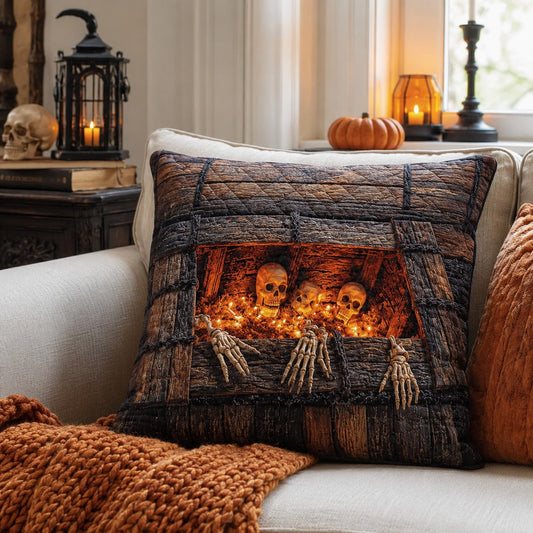 Midnight Cemetery Gate Quilted Pillow Case NCU0PT11885