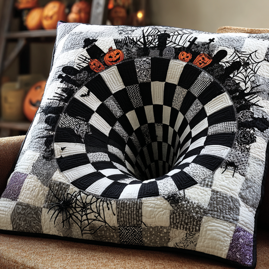 Midnight Spiral Quilted Pillow Case NCU0DV7386