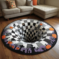 Midnight Spiral Quilted Round Mat NCU0DV7386