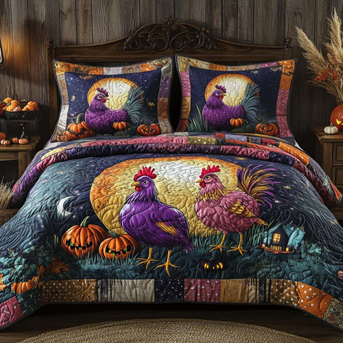 Midnight Barnyard Magic 3-Piece Quilted Bedding Set NCU0XD232