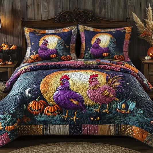 Midnight Barnyard Magic 3-Piece Quilted Bedding Set NCU0XD232