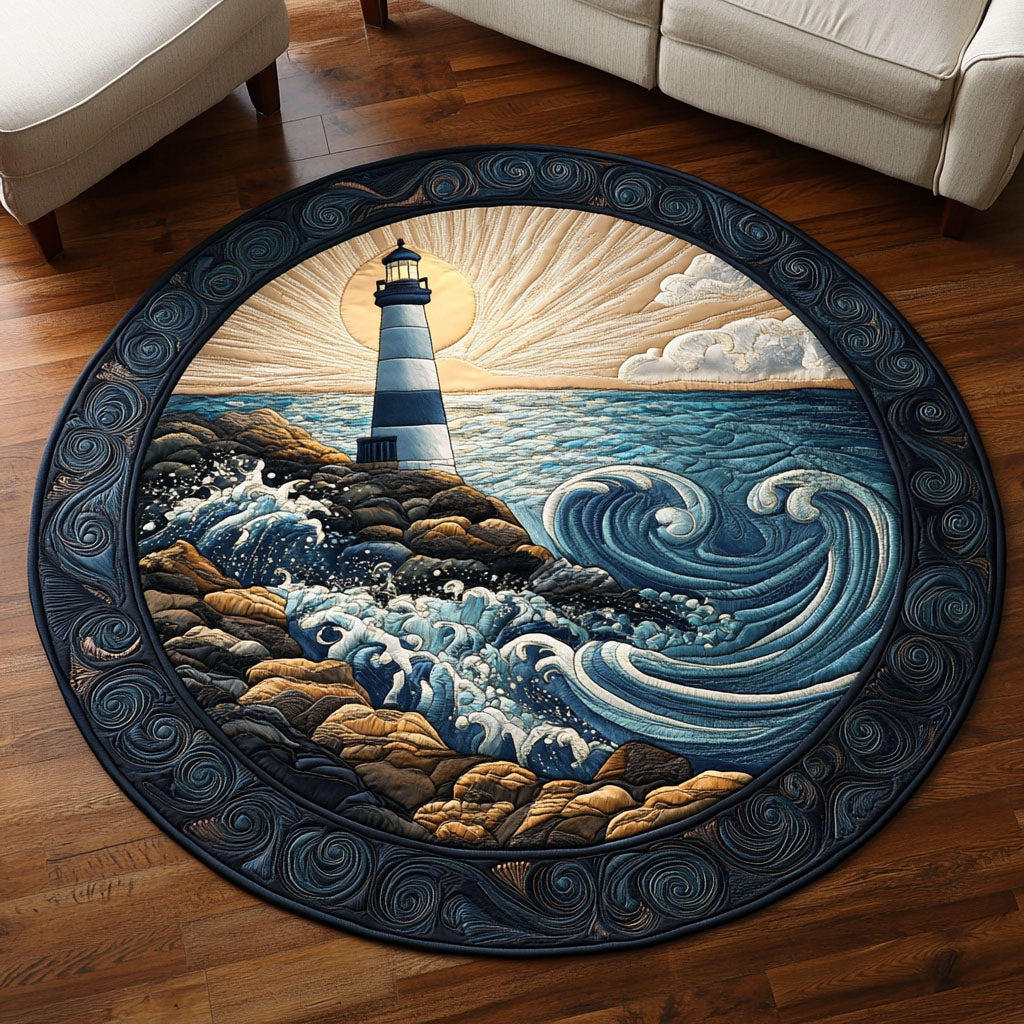 Midnight Beacon Quilted Round Mat NCU0NT5466
