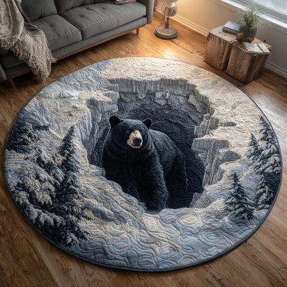 Midnight Bear Quilted Round Mat NCU0TV1433