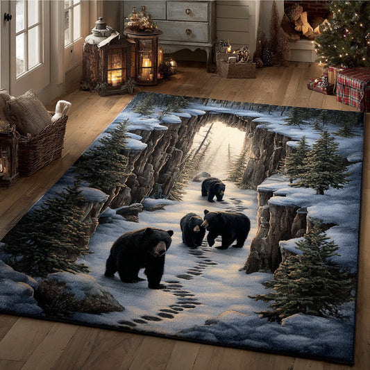 Midnight Bears Area Rug NCU0TD1987
