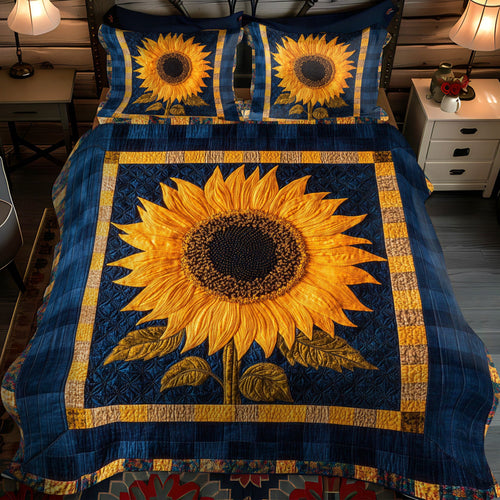 Midnight Bloom 3-Piece Quilted Bedding Set NCU0NT3484