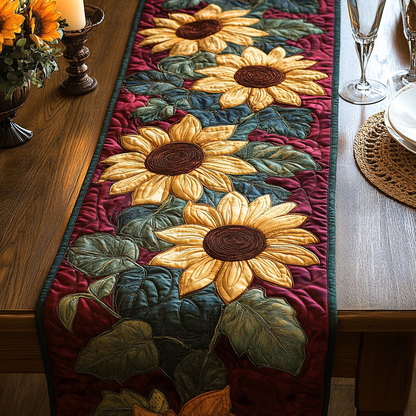 Midnight Bloom Quilted Table Runner NCU0VH2374