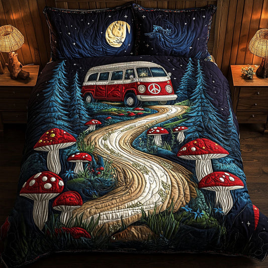 Midnight Boho Ride 3-Piece Quilted Bedding Set NCU0PT4033