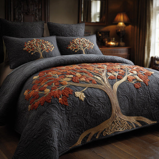 Midnight Canopy 3-Piece Quilted Bedding Set NCU0VL3127