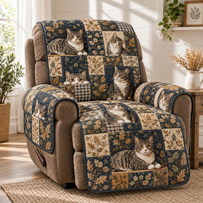 Midnight Cat Garden Quilted Sofa Cover NCU0PT12300