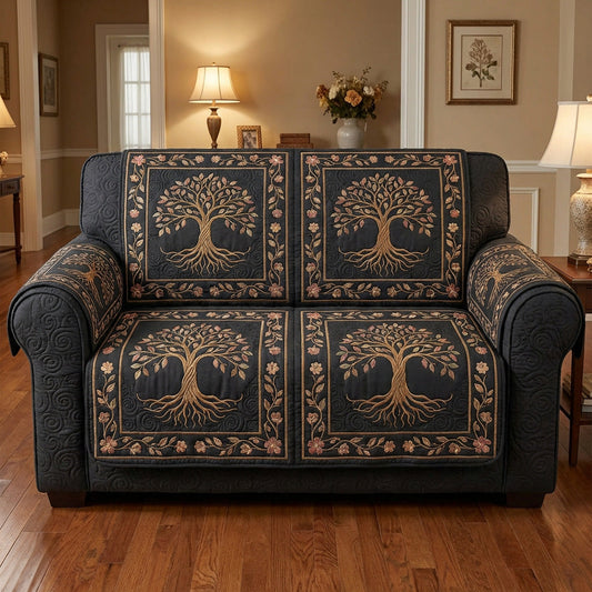 Midnight Celtic Oak Quilted Sofa Cover NCU0TV1577