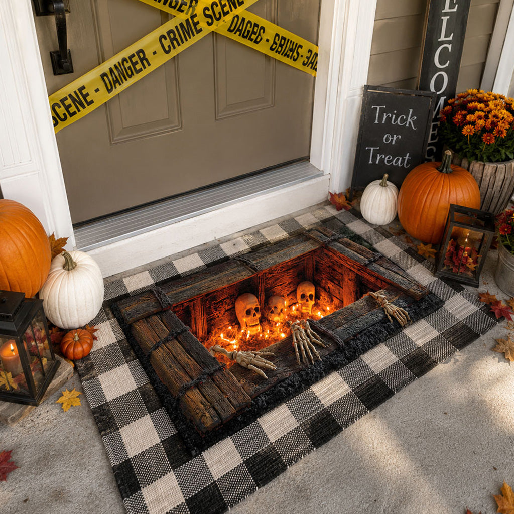 Midnight Cemetery Gate Doormat NCU0PT11885