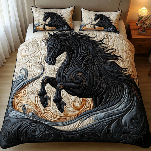 Midnight Charger 3-Piece Quilted Bedding Set NCU0VL1294