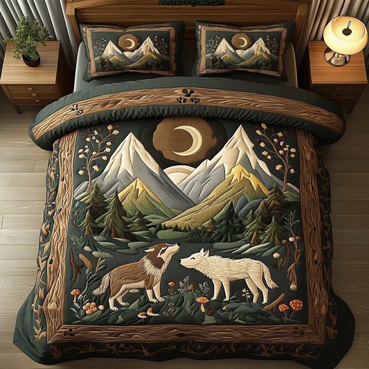 Midnight Chase 3-Piece Quilted Bedding Set NCU0VH2804
