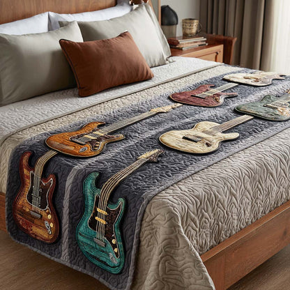 Midnight Chords Quilted Bed Runner NCU0PT9491