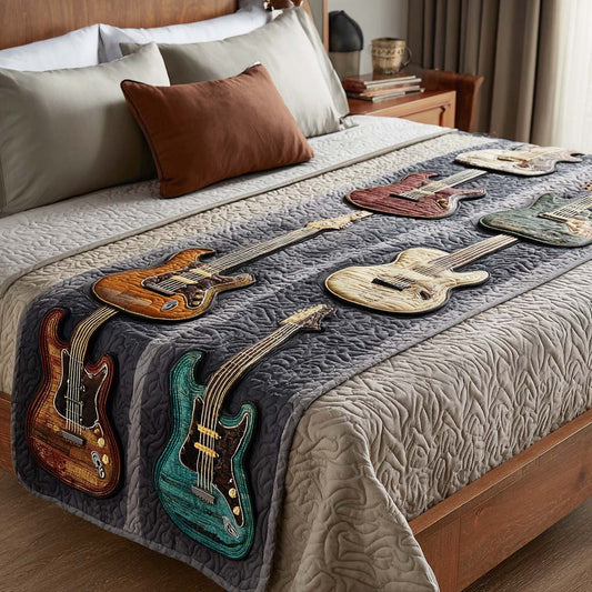 Midnight Chords Quilted Bed Runner NCU0PT9491