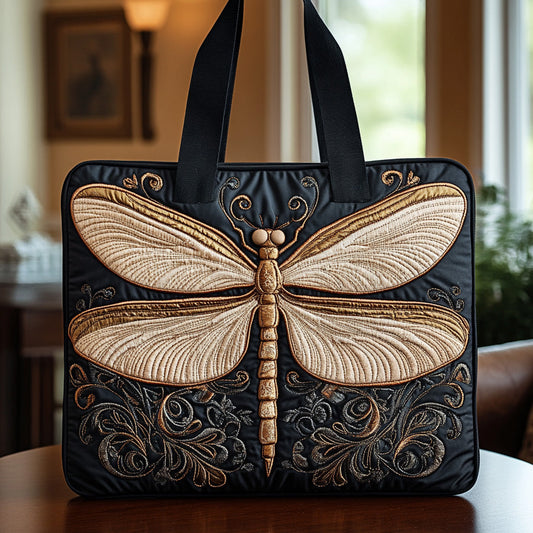 Midnight Dragonfly Quilted Tote Bag NCU0DV6904