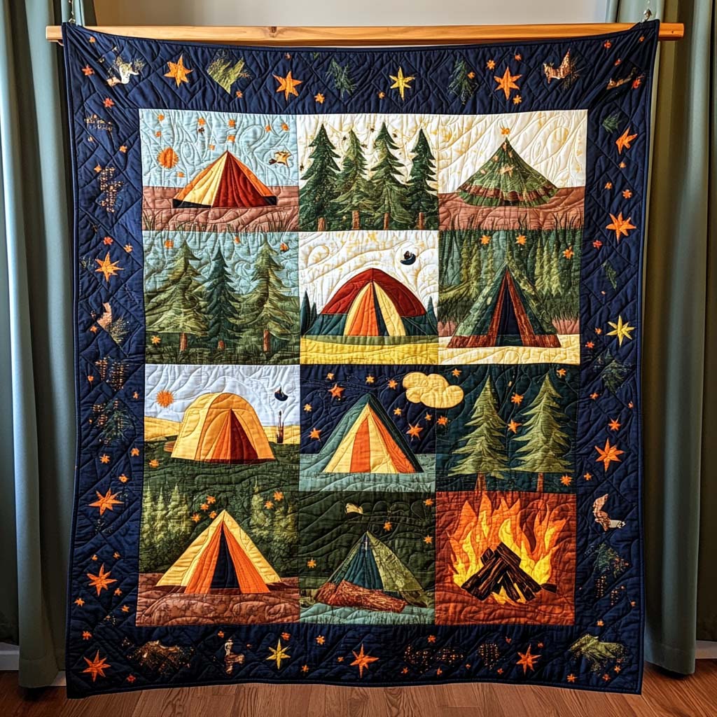 Midnight Fire Quilted Blanket NCU0NT273