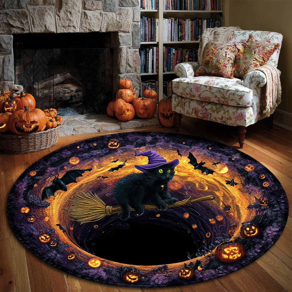 Midnight Flight Quilted Round Mat NCU0VL2909