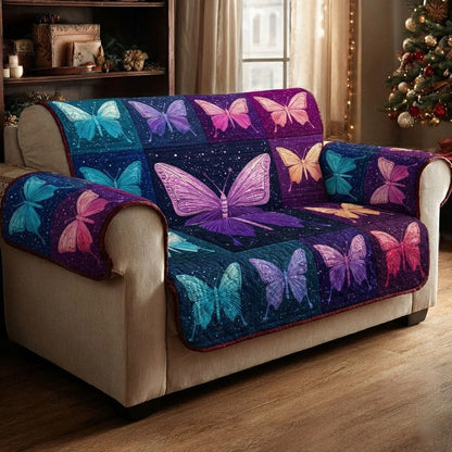 Midnight Flutter Quilted Sofa Cover NCU0DK12016
