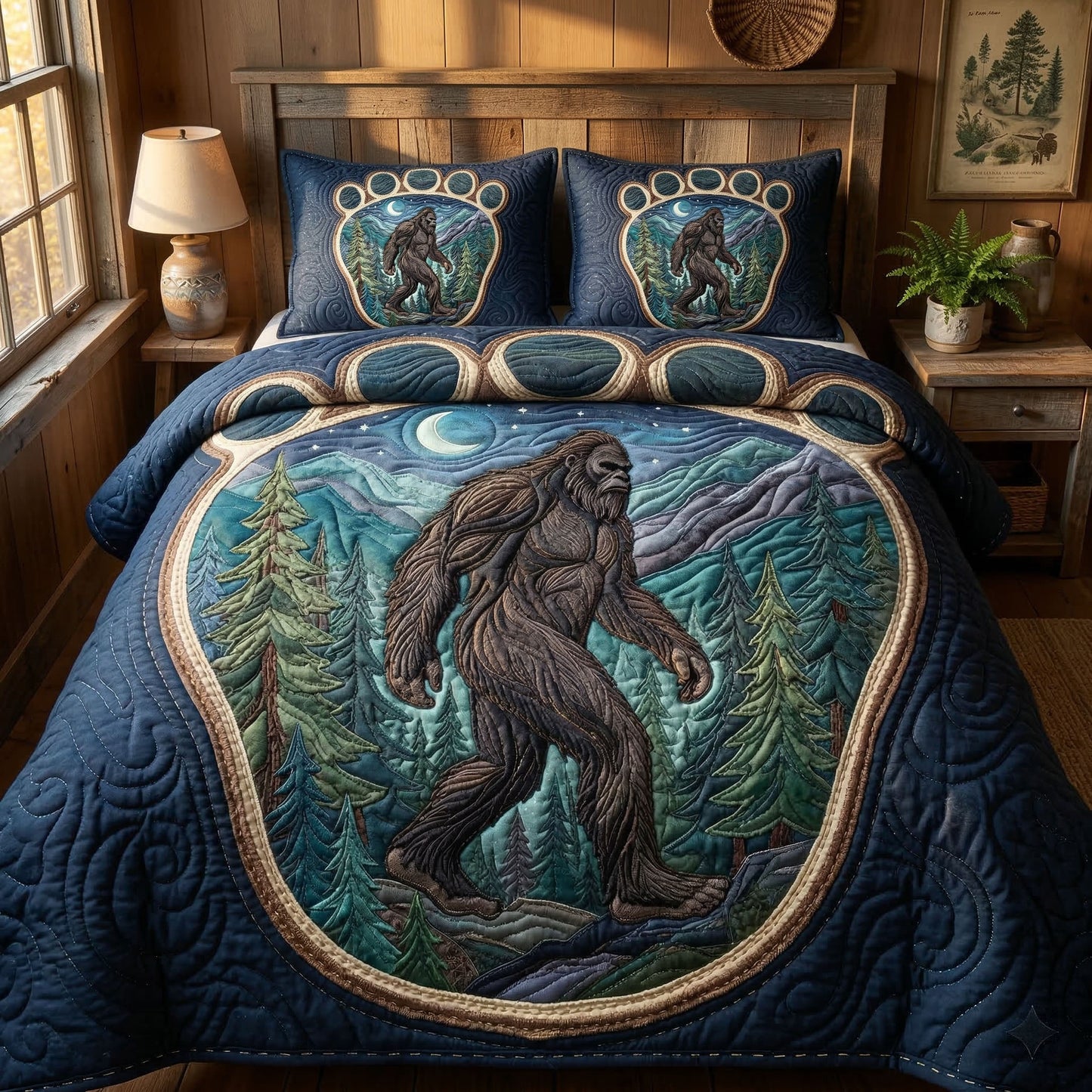 Midnight Forest 3-Piece Quilted Bedding Set NCU0NT12591