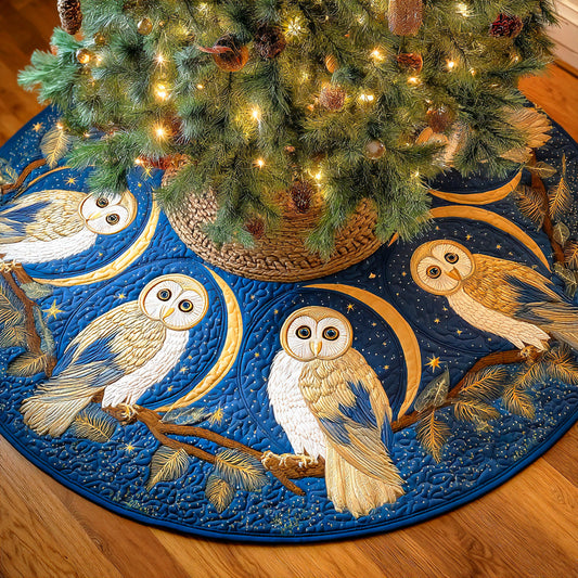 Midnight Frost Christmas Quilted Tree Skirt NCU0TD1128