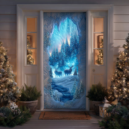 Midnight Frost Forest Quilted Door Cover NCU0TD1630