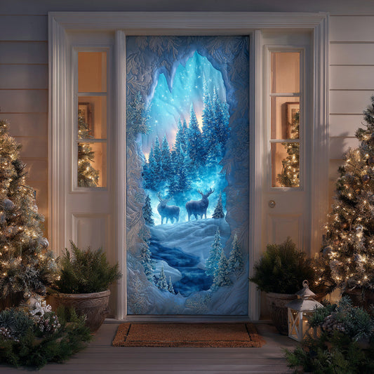 Midnight Frost Forest Quilted Door Cover NCU0TD1630