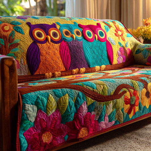 Midnight Frost Quilted Sofa Cover NCU0TD1145